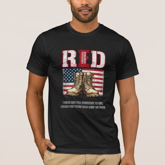 Camiseta RED Friday Combat Boots T-Shirt  (Anverso)
