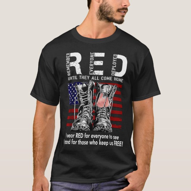 Camiseta Red Friday Suprt Our Troops Until They All Come Ho (Anverso)