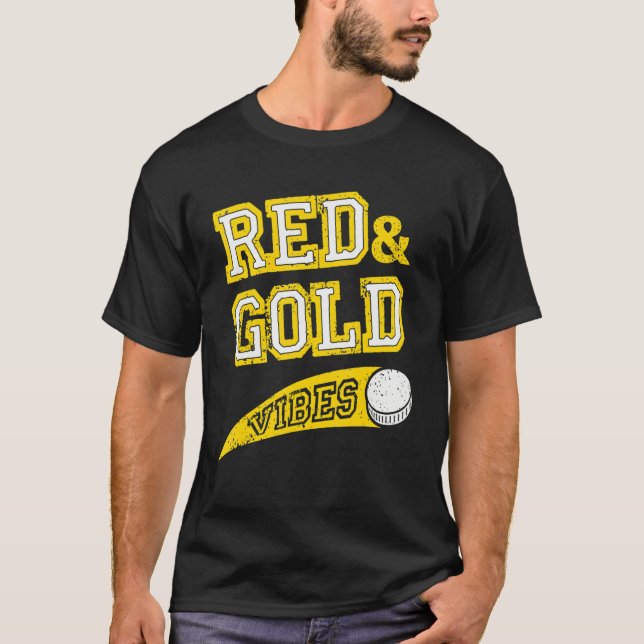 Camiseta Red & Gold Vibes Hockey Team Fan_1 (Anverso)