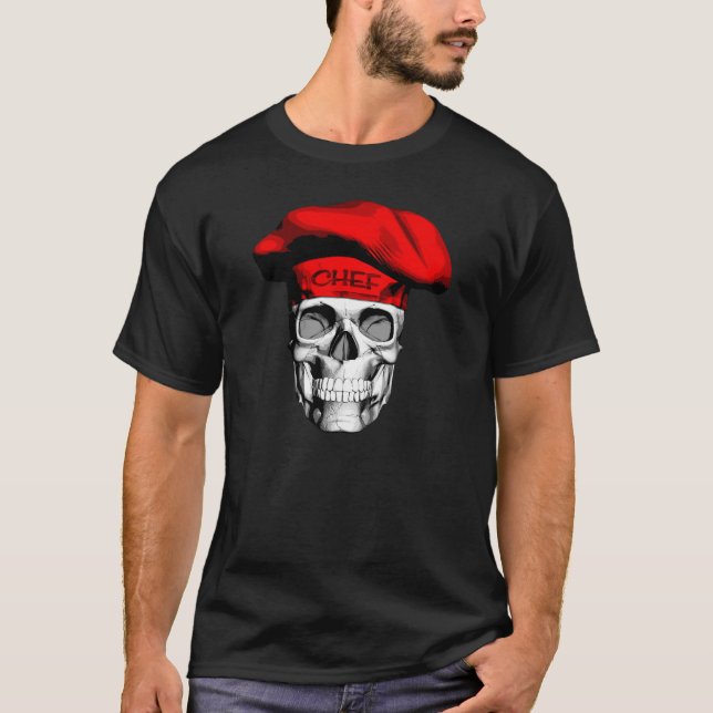 Camiseta Red Gorra Chef Skull (Anverso)