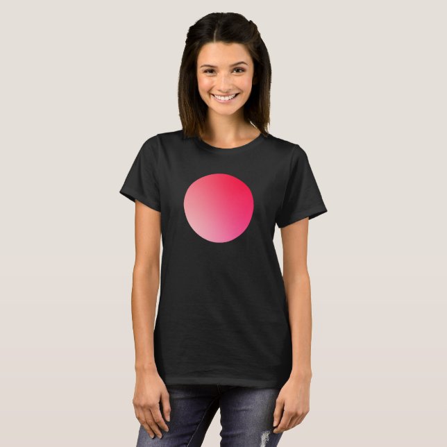 Camiseta Red Gradient Circle Vignette Abstract Design (Anverso completo)