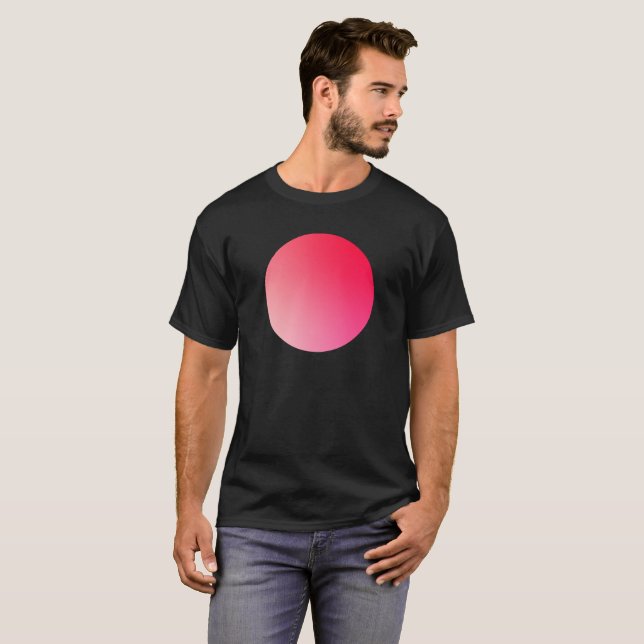 Camiseta Red Gradient Circle Vignette Abstract Design (Anverso completo)