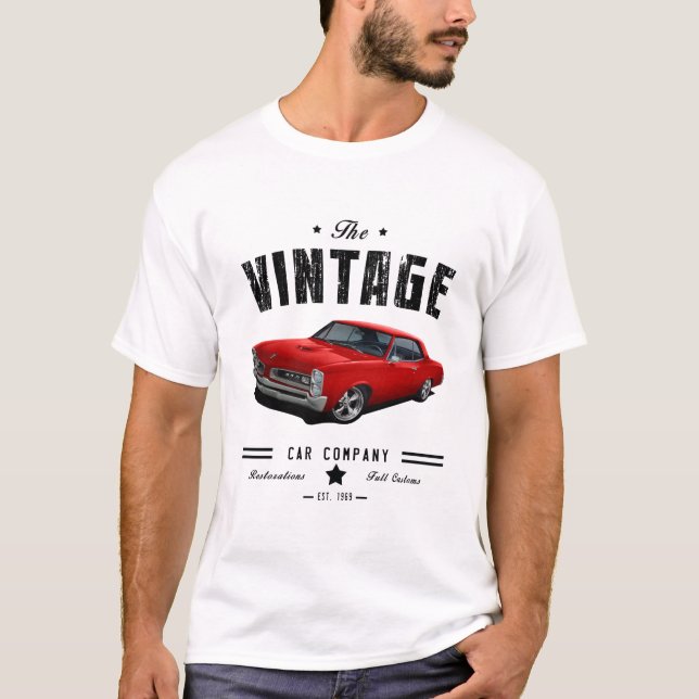 Camiseta Red GTO, empresa de automóviles de época (Anverso)
