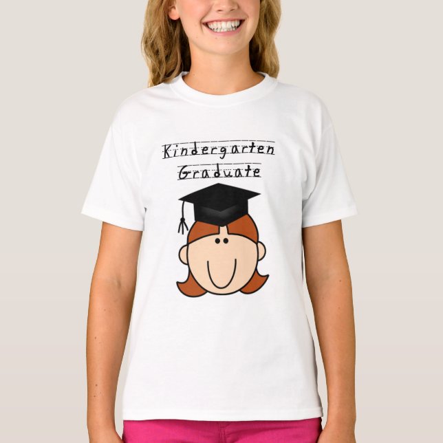 Camiseta Red Hair GIrl Kindergarten Graduate  Tshirts (Anverso)
