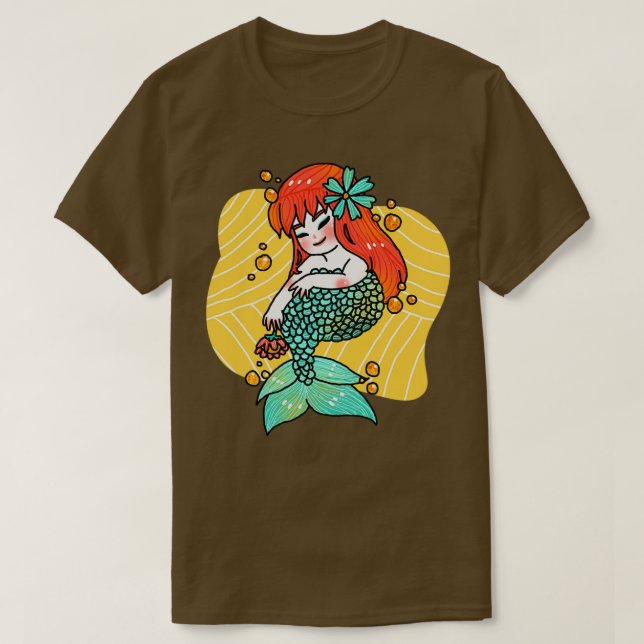 Camiseta Red Hair Mermaid (Diseño del anverso)