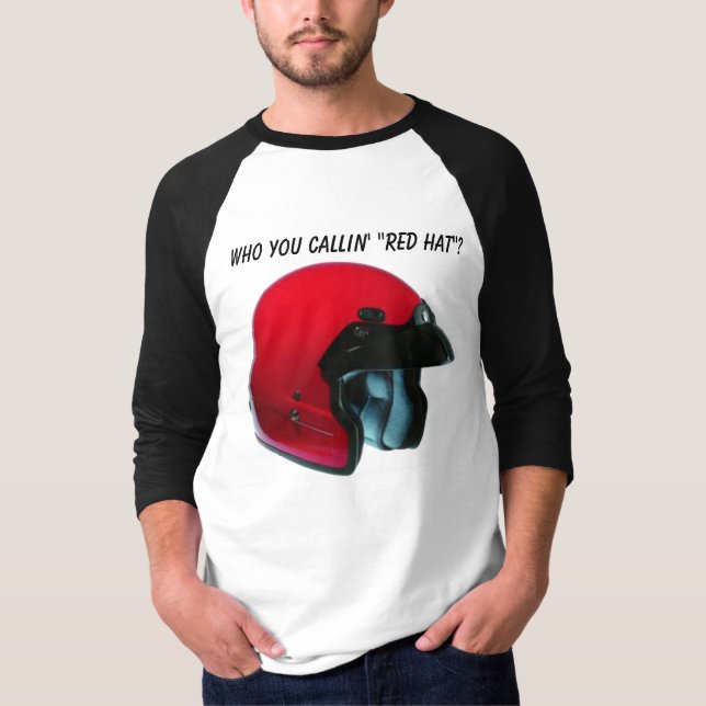 Camiseta Red Hat con actitud del motorista (Anverso)