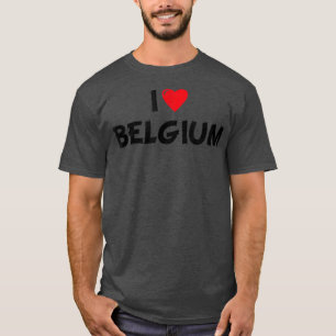Camiseta Red Heart Holiday Belgium I Love Belgium 