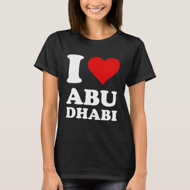 Camiseta Red Heart I Love Abu Dhabi (Anverso)