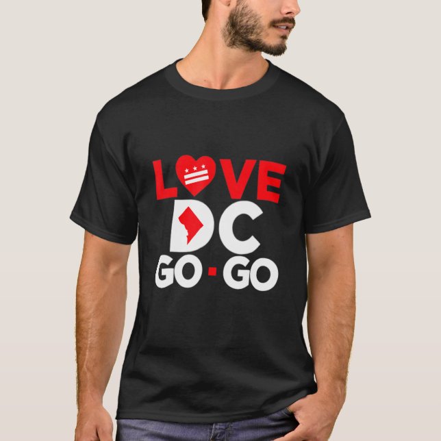 Camiseta Red Heart Love Map DC Go Go Graphics (Anverso)