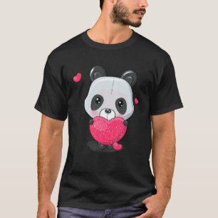 Camiseta Red Heart Panda Love Couples 2022 Coincidiendo con