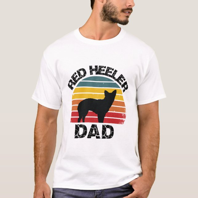 Camiseta red heeler dad Shirt - Cattle dog gift Cattle Dog (Anverso)