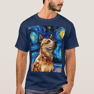 Camiseta Red Heeler Starry Night Australian Cattle Dog Port
