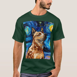 Camiseta Red Heeler Starry Night Australian Cattle Dog Port
