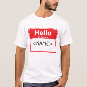 Camiseta Red Hello Mi nombre es ,<NAME>