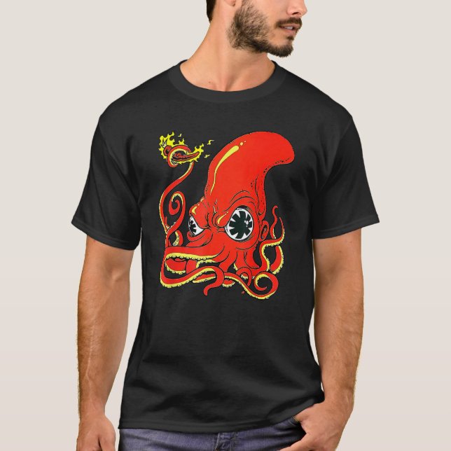 Camiseta Red Hot Octopus Chili Funny (Anverso)