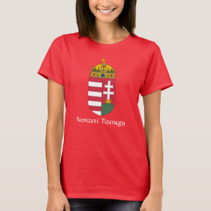 Camiseta RED Hungría Escudo de armas Nemzeti Tizenegy T-Shi