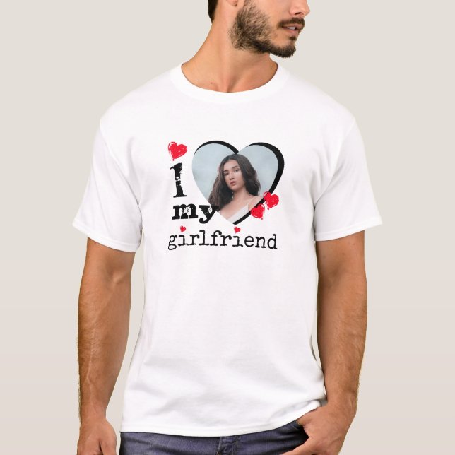Camiseta Red I Love My Girlfriend Boyfriend Gift (Anverso)