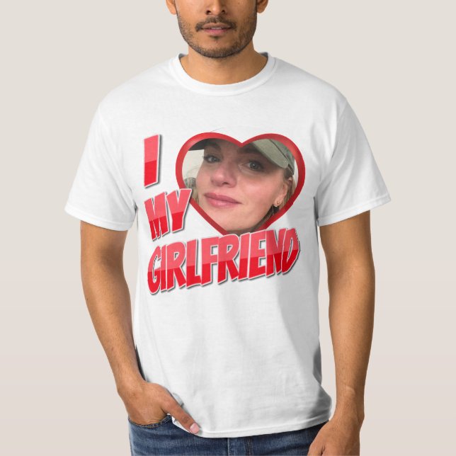 Camiseta Red I Love My Girlfriend Photo T-Shirt (Anverso)