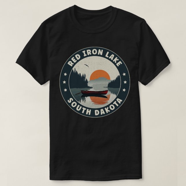 Camiseta Red Iron Lake South Dakota Sunset (Diseño del anverso)