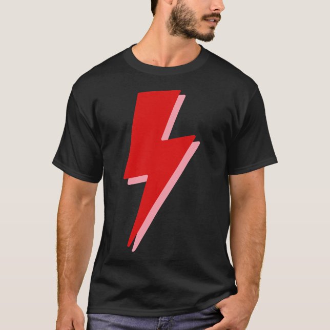 Camiseta Red Lightning Bolt Sticker (Anverso)