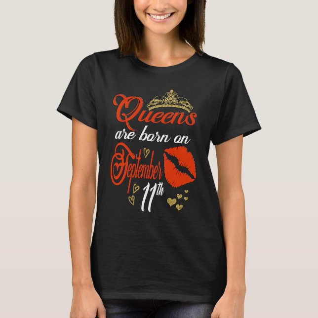 Camiseta Red Lip Virgo Queen Born on September 11th Virgo G (Anverso)