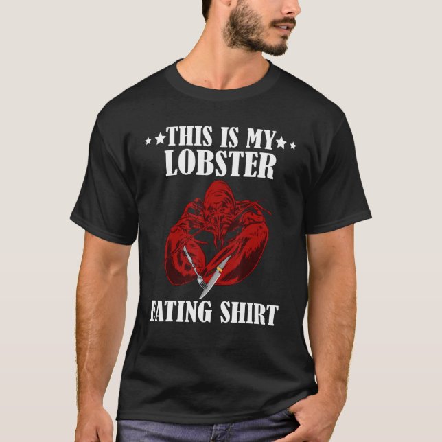 Camiseta Red Lobster Knife Fork Seafood Crawfish Lobster Ea (Anverso)