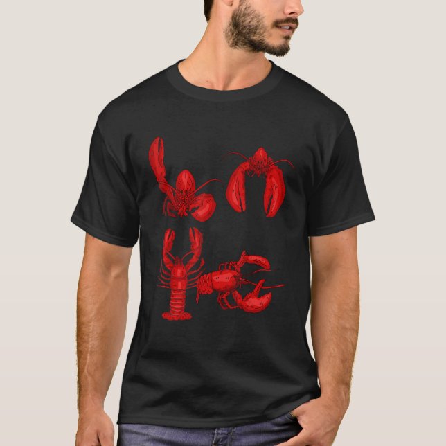 Camiseta Red Lobster Love Crawfish Lobster Seafood Foodie (Anverso)