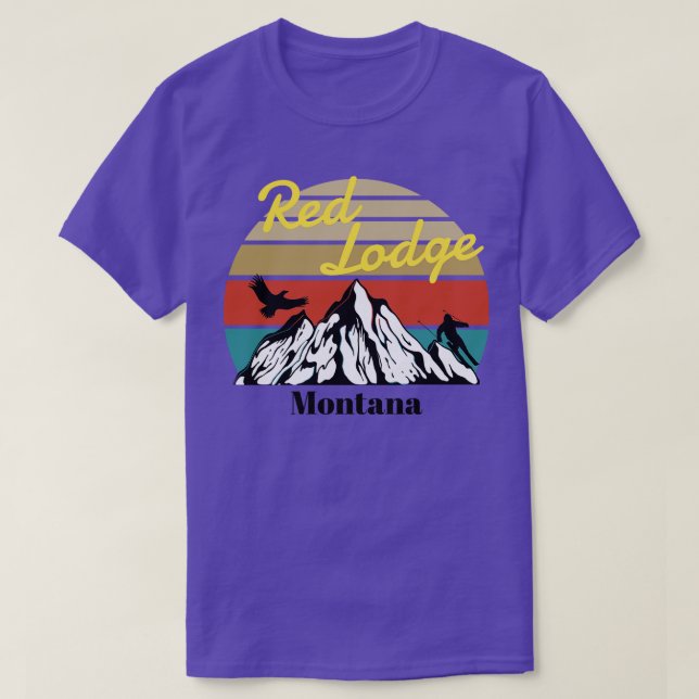 Camiseta Red lodge ski Montana 1 (Diseño del anverso)
