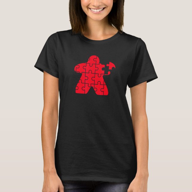 Camiseta Red Meeple Puzzle Board Game  I'm Always Red Meepl (Anverso)