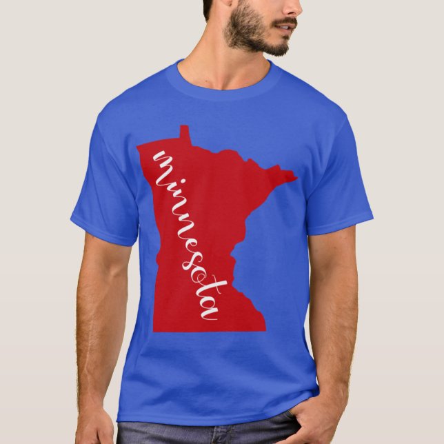 Camiseta Red Minnesota State MN Oversized (Anverso)