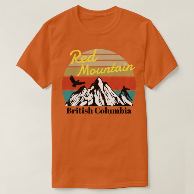 Camiseta Red Mountain ski Columbia Británica (Diseño del anverso)