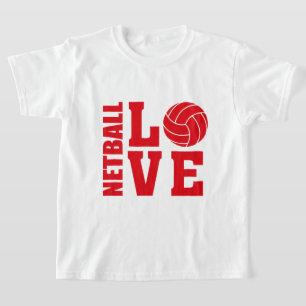 Camiseta Red Netball Love, Netball
