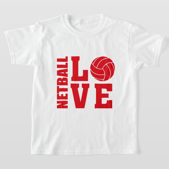 Camiseta Red Netball Love, Netball (Distribución)