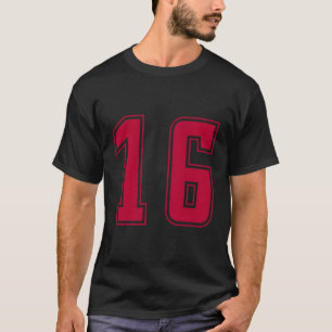 Camiseta Red Número 16 Equipo Junior Uniforme de deportes n
