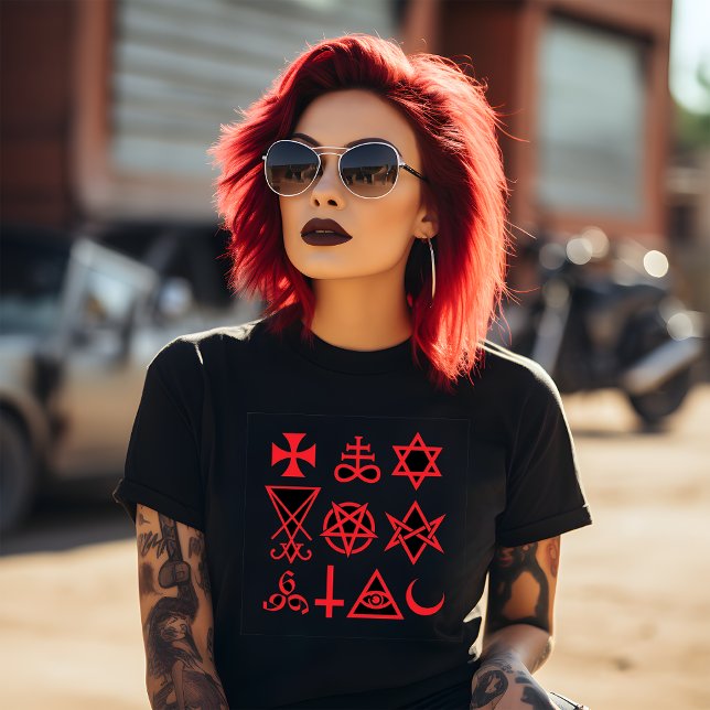 Camiseta Red Occult Symbols (Subido por el creador)