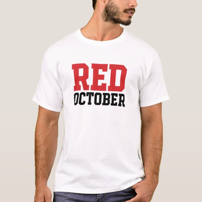 Camiseta Red Octubre Béisbol Posttemporada Fan T-Shirt 2 (Anverso)