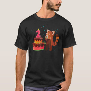 Camiseta Red Panda 2nd Birthday Red Pandas Animal Graph