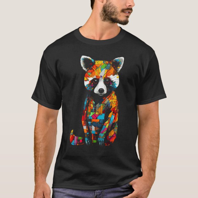 Camiseta Red Panda Artwork Colourful - Animal Panda (Anverso)