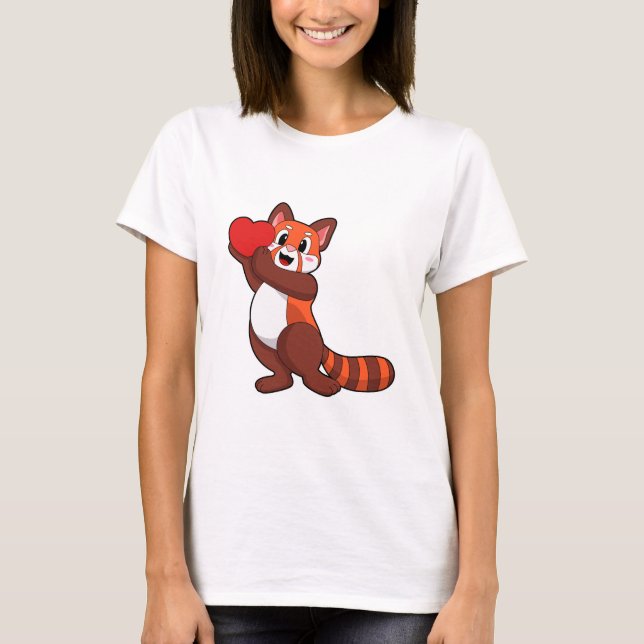 Camiseta Red panda at Love with Heart.PNG (Anverso)