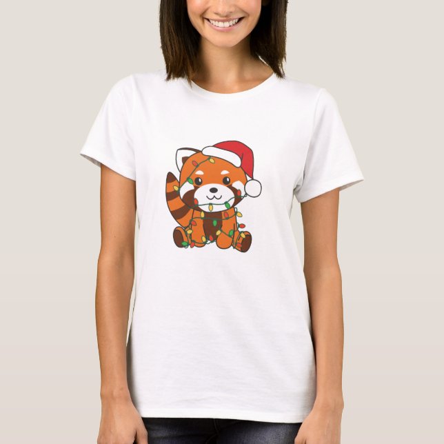 Camiseta Red Panda Christmas Winter Animals Red Pandas (Anverso)