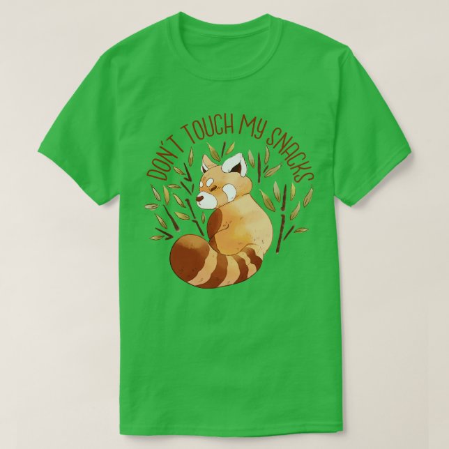 CAMISETA RED PANDA CUTE ANIMAL DONT TOUCH MY SNACKS (Diseño del anverso)