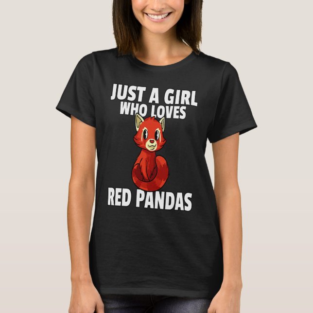 Camiseta Red Panda For Girls Women (Anverso)