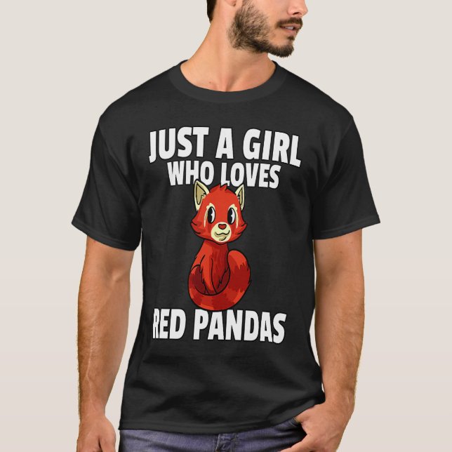 Camiseta Red Panda For Girls Women (Anverso)