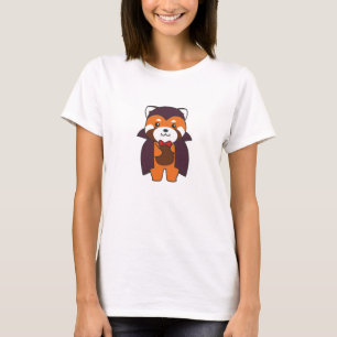 Camiseta Red Panda Halloween Cute Diablo Vampista disfraz