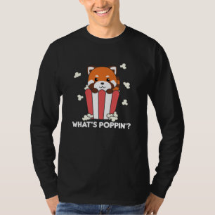 Camiseta Red Panda Popcorn Whats Poppin Funny