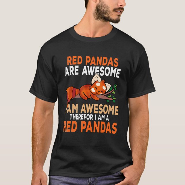 Camiseta Red Pandas Are Awesome Men Women Red Panda Boys Ki (Anverso)