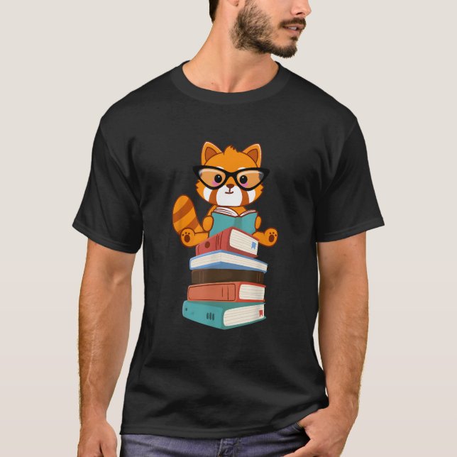 Camiseta Red Pandas Book Bookworm Red Panda Reader (Anverso)