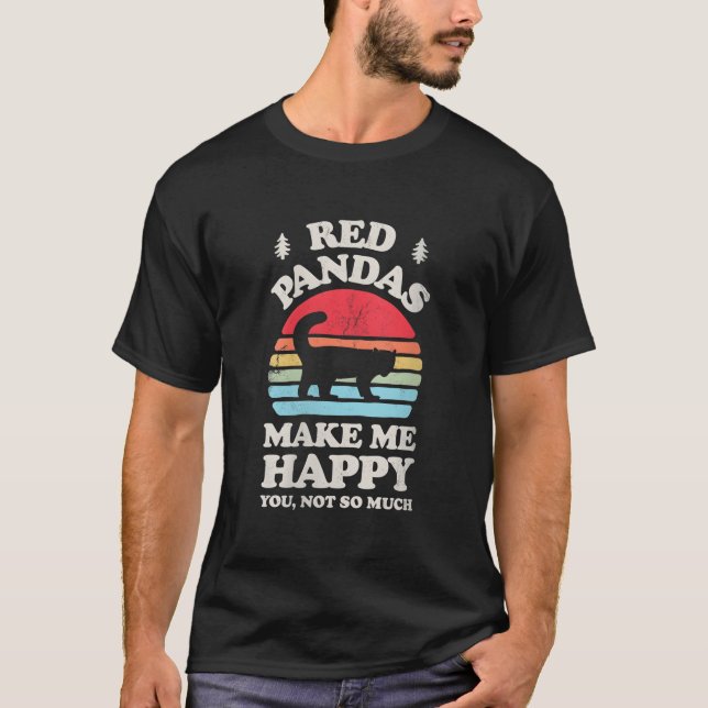 Camiseta Red Pandas Make Me Happy You Not So Much (Anverso)