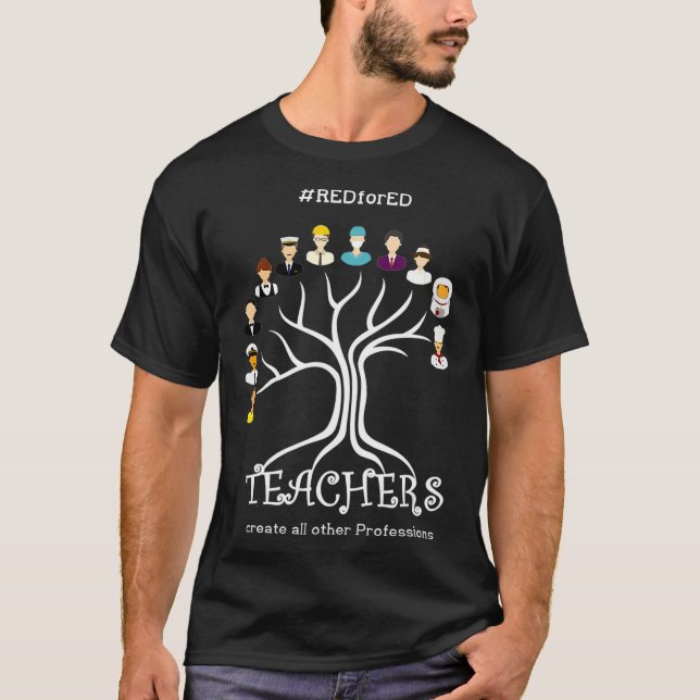 Camiseta Red para el profesor de protesta de Washington o d (Anverso)