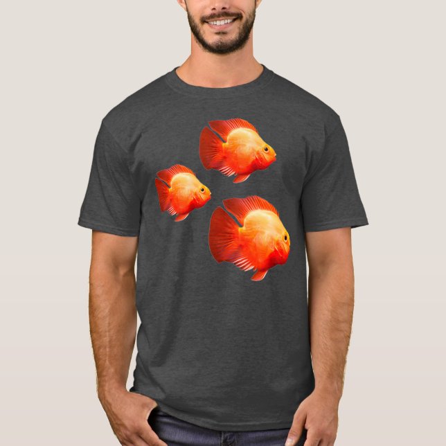 Camiseta Red Parrot Cichlids Aquarium Fish Keeping Gift (Anverso)